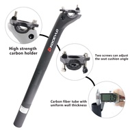 Xcd Ultra-Light Carbon Fiber Bicycle Seatpost 27.2/31.6 Mountain Bike/Road Bike Rear Floating Seatpost UD Pattern Full Carbon Clip