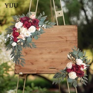 [YIJU] 2 Pieces Artificial Flowers Wedding Aisle Decoration Farmhouse Wedding Arch