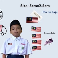 Pin/Iron LENCANA JALUR GEMILANG MALAYSIA FLAG BADGES 5CM X 2.5CM Ready stock EPOXY Magnet PIN & 2in 
