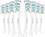 Replacement Brush Heads Compatible with Philips SoniCare Electric Toothbrushes Handle, Toothbrush Head of Effective Cleaning, for Snap-on System, 8 Pack, White