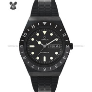 TIMEX TW2U61600 Men's Analog Watch Q Reissue Quartz 38mm Day Date SS Bracelet Black *Original