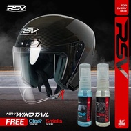 ZoroHelmet HELM Half Face RSV NEW WINDTAIL CARBON GLOSSY Motorcycle