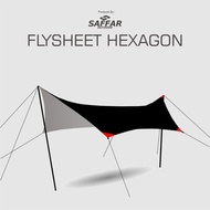 Flysheet hexagon - flysheet hexagon black Cobra saffar outdoor 3x4 And 4.5x6 - flysheet hexagon ultr