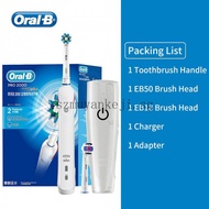 100% Original Oral B pro2000 Electric Toothbrush 3D Ultrasonic Tooth Brush Pressure Sensor 2 Modes Gum Care Inductive Charger Toothbrush with Box