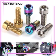 POPULAR Fixed Bolt M6 Outdoor MTB Cycling Titanium with Washer Bicycle Stems Screws