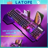 Latope mechanical gaming keyboard Full LED gaming computer keyboard K618