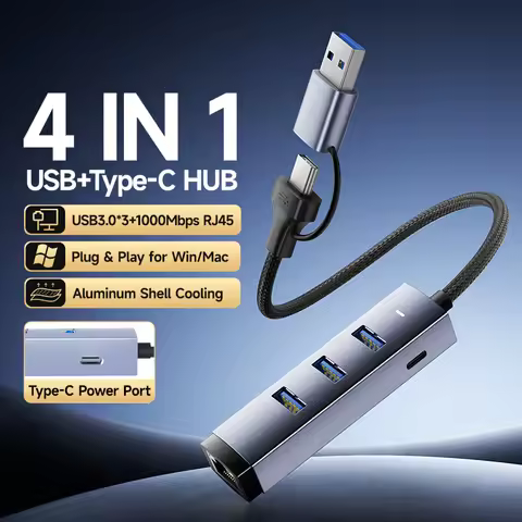 Type-C/USB Gigabit Ethernet Adapter USB 3.0 Network Card to RJ45 LAN Interface Ethernet for MacBook 