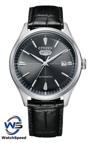 Citizen NH8390-20H C7 Series Automatic Analog Black Leather Strap Men's Watch NH8390-20
