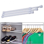 Adjustable multifunctional extendable shower curtain horizontal bar telescopic rod bathroom household wardrobe hanging rod bedroom kitchen shoe cabinet convenient carrying tool