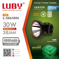 Senter LUBY Senter Kepala L-2865KN 30 Watt Headlamp Kuning 4800mAh Ori(S2F4) Lampu Senter Led Senter Sorot LED Super Terang 2000 meter Senter Cas Senter Batre Senter Dony Original Senter 50 watt Tahan 30 Jam Anti Air R0R5 Senter Senter Jumbo Super Terang