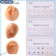 NEXTSS 12pcs/Card Magnet Earring Magnetic Fake Piercings Hot Nose Ring