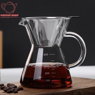 VGLPOP กระจกสำหรับผู้หญิง หม้อกาแฟ ทนความร้อนทน 400/500มล. กาต้มน้ำกาแฟ เครื่องทำกาแฟ ระดับที่สำเร็จการศึกษา โถใส่ชา บาริสต้า