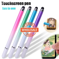 [ Wholesale ]Phone Tablet Stylus Clip Drawing Capacitive Pen/ Round Silicone Tip Dual Purpose Stylus