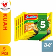Indomie Kaldu Ayam 5 Pcs / Mie Indomie Kuah Rasa Kaldu Ayam 5 Bungkus / Indomie Rasa Kaldu Ayam 5 x