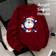 (24 Hours Delivery) Angel Official oversize Korean Style Round Neck Hip Hop Shirt Christmas Pattern 