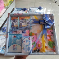 Baby Boy Parcel Gift Color Birth Gift biru Baby Hamper Gift Sets New Born Boy