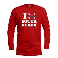 NEW ARRIVAL I LOVE SOUTH KOREA UNISEX XS-5XL LONG SLEEVE T SHIRT 100%COTTON PERINEUM QUALITY READY S