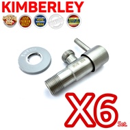 KIMBERLEY วาล์วฝักบัว วาล์วน้ำ 4หุน (1/2") วาล์วฉากมุม วาล์วเปิด-ปิดน้ำ วาล์วสเตนเลสแท้ SUS 304 หัวก