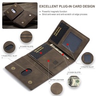DG.MING 70% off independent card holders Retro PU Card Holder Leather Case Multifunctional Magnetic 