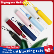 French Three Folding Automatic fibrella original   uv protection windproof  Pocket Umbrella   Umbrella   Payong matibay makapal