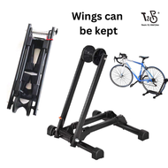 T2P Bicycle Stand Portable and Foldable Wings Bicycle 16”- 29” Bike Space Saving Bike Bracket Outdoor or Indoor Storage Stand Wings Are Not Foldable