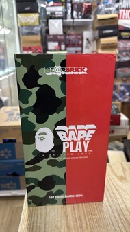 (N)開封品 Medicom Toy Bearbrick Be@rbrick 400% 1 St Camo Shark Bape Play ABC A Bathing Ape WGM 迷彩 紅綠