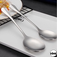 KI 1Pc Stainless Steel Serving Spoon With Long Handle Square Head / Dinner Spoon Thicken Buffet Sharing Spoon / Kitchen