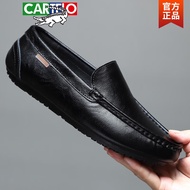 KY/🏅Cartelo Crocodile（CARTELO）Broken Men's Shoes Genuine Leather Breathable Casual Leather Shoes Soft Leather Soft Botto