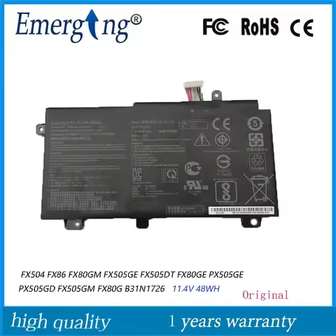 11.4V 48Wh Original Laptop Battery B31N1726 For ASUS FX504 FX86 FX80GM FX505GE FX505DT FX80GE PX505G
