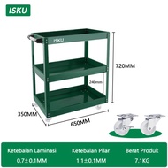 ISKU TROLI BENGKEL 3 SUSUN TROLLEY TROLLY BESI RAK TOOLS MEJA BENGKEL