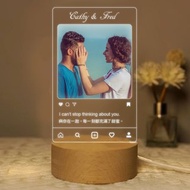 【客製】小夜燈 IG照片訂製 木質