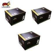 [lahomia] 3 in 1 Plyometric Jumping Box Versatile Agility Box Heavy Duty Plyo Box for Workout Exerci