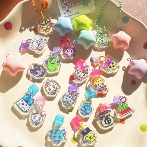 Tamagotchi Uni Dust Plug Acrylic Piece Pendant Kawaii Mobile Phone Chain Key Chain 4u Pix Meets
