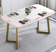 AI Home💕โต๊ะอาหาร โต๊ะทานข้าว สไตล์นอร์ดิก ลายหินออ่น รับประทานอาหารโต๊ะอเนกประสงค์ โต๊ะกาแฟ โต๊ะทำงาน100cm/120cm