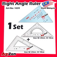 20cm Acrylic Transparent Squares Triangle Ruler Architecture Designer Ruler Right Angle Ruler Pembar
