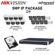 Hikvision CCTV 5MP IP 16-CH Package D9
