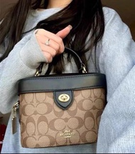 實拍 COACH 78277 蔻馳女包 盒子包 化妝包 手提/單肩/腋下包