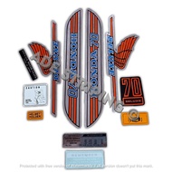 STIKER STRIPING LIS BODY MOTOR HONDA C70 ORANGE STANDAR FULL SET