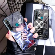 Realme 5i/5s/5 Case Luxury Premium Tempered Glass Phone Casing realme 5s naruto fashion anime Back C