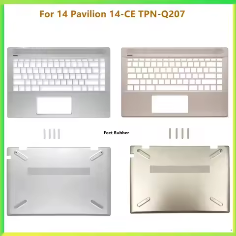New Laptop Top Case Palmrest Upper Housing Bottom Cover Case For Hp 14 Pavilion 14-CE TPN-Q207 shell