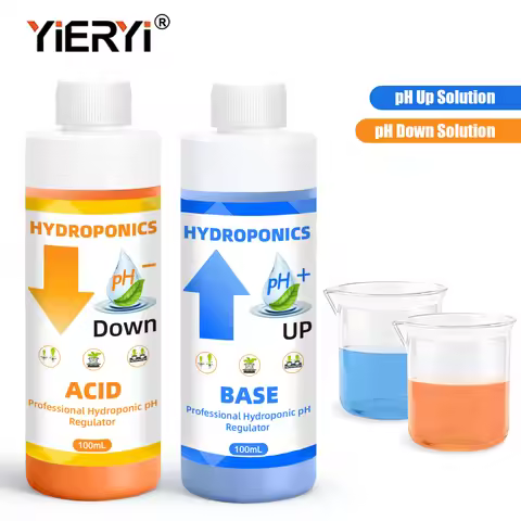 Yieryi Hydroponic PH Up & Down Solution Kit PH Regulator for Nutrient Solution PH Control for Plants