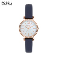 Fossil Women's Tillie Mini Analog Watch ( BQ3899 ) - Quartz, Rose Gold Case, Round Dial, 10 MM Blue Leather Band