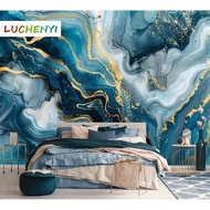 Custom Blue and Gold Marble Wallpaper 3D Abstract Art Wall Paper for Bedroom Living Room Office Self