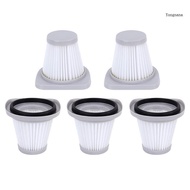 【CH*】 Pack of 5 Plastic Vacuum Cleaner Filter  Efficiency Replacement Filter Plastic  Vacuum Part fo