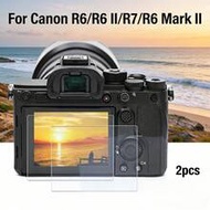 2 ชิ้น ฟิล์มกันรอยกระจกนิรภัยความแข็ง 9H, เหมาะสำหรับ R6/R6 II/R7/R6 Mark II/G7X3/M200/850D/R50/R8/V