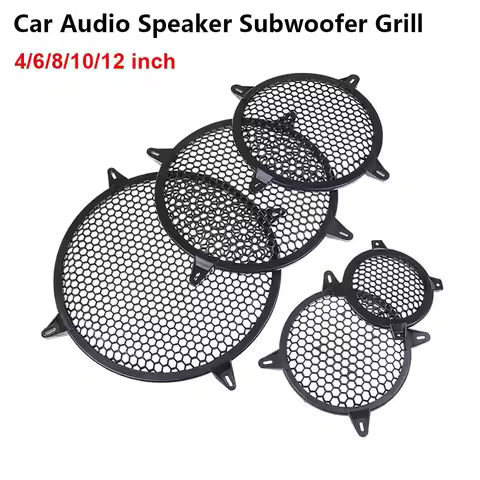 1Pcs 4/6/8/10/12 inch Subwoofer Grill Round Replacement Mesh Net Plastic Sub Woofer Grille Guard Pro
