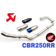 Akrapovic Exhaust HONDA CBR250RR Full System Piping Ekzos Muffler Manifold Stainless Steel Accessori