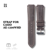 Casio AE 1200 WHD Leather Strap - Crazy Horse Millo | Premium Cowhide Strap | Handmade, Comfortable 