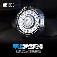 Lucky Compass Fidget Spinner EDC Relieve Stress Toy Decision Roulette All-Metal Linkage Desktop Deco