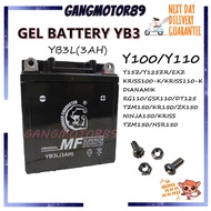 BATTERY GEL YB3L YB3 Y100/Y110/KRISS no starter/RXZ/Y125Z/Y125ZR/Y125/RG/RGV/TXR BATERI BATERY(NO PO